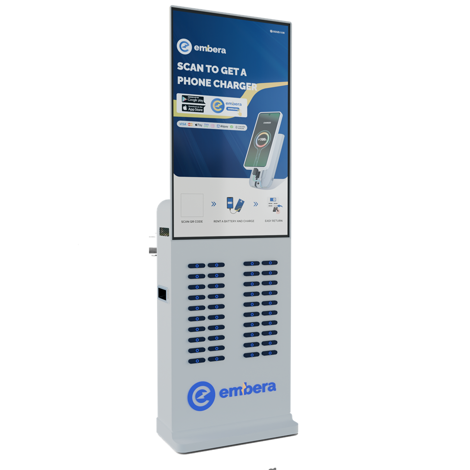 Standing advertising station (32 charging ports)